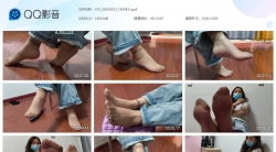 桔子摄影 模拍丝足视频 好看的波浪美女全方位展示短肉丝