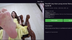Beautiful sexy Asian young woman Nancy shows off her sexy 39EU big feet98 4K