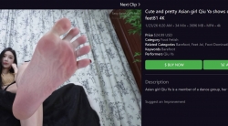 Cute and pretty Asian girl Qiu Ya shows off her sexy and flexible 38EU feet81